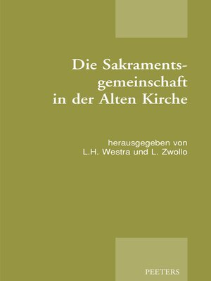 cover image of Die Sakramentsgemeinschaft in der Alten Kirche